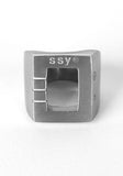 SSY(エスエスワイ) SQUARE OURLINE RING (SURGICAL STEEL)