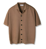 SSY(エスエスワイ) button up half sleeve pique cardigan brown