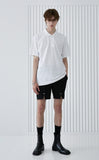 SSY(エスエスワイ) collar iron tip pique polo t-shirt white