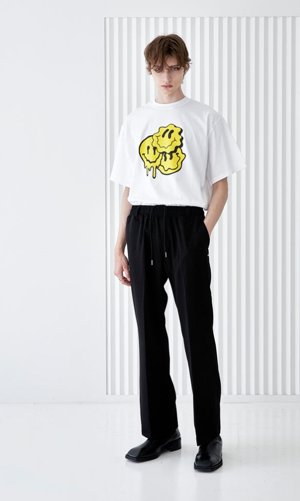 SSY(エスエスワイ)  melting smile t-shirt white