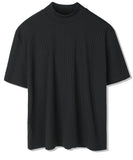 SSY(エスエスワイ)  rib mock neck t-shirt black