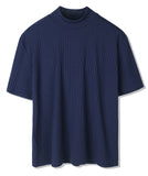 SSY(エスエスワイ)  rib mock neck t-shirt navy