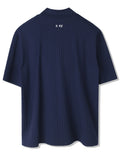 SSY(エスエスワイ)  rib mock neck t-shirt navy