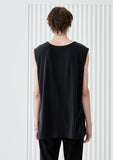 SSY(エスエスワイ)  modal lengthy sleeveless black