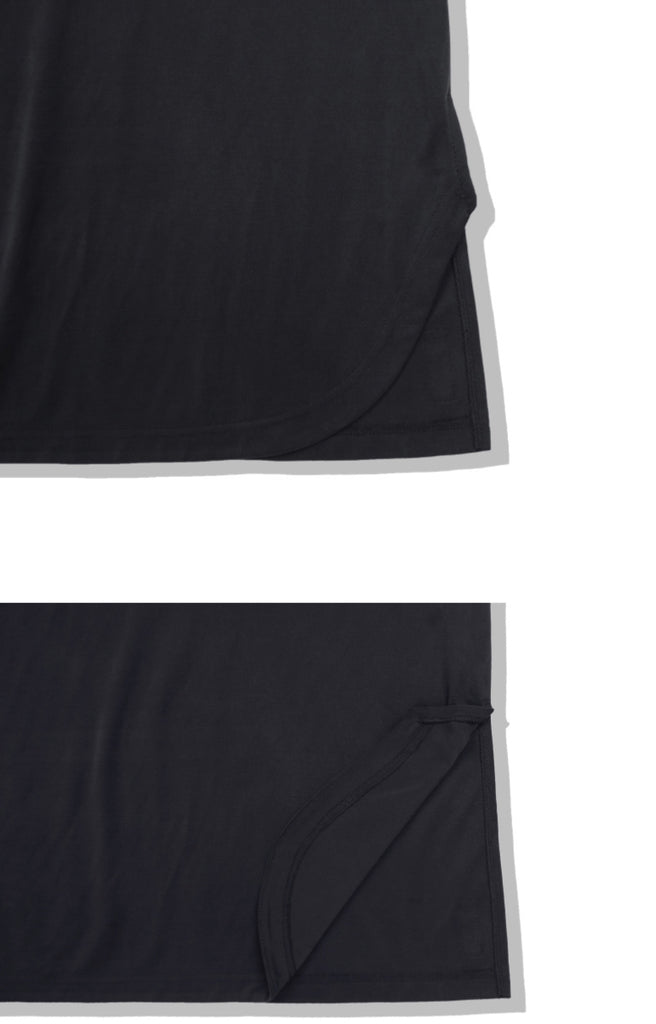 SSY(エスエスワイ)  modal lengthy sleeveless black