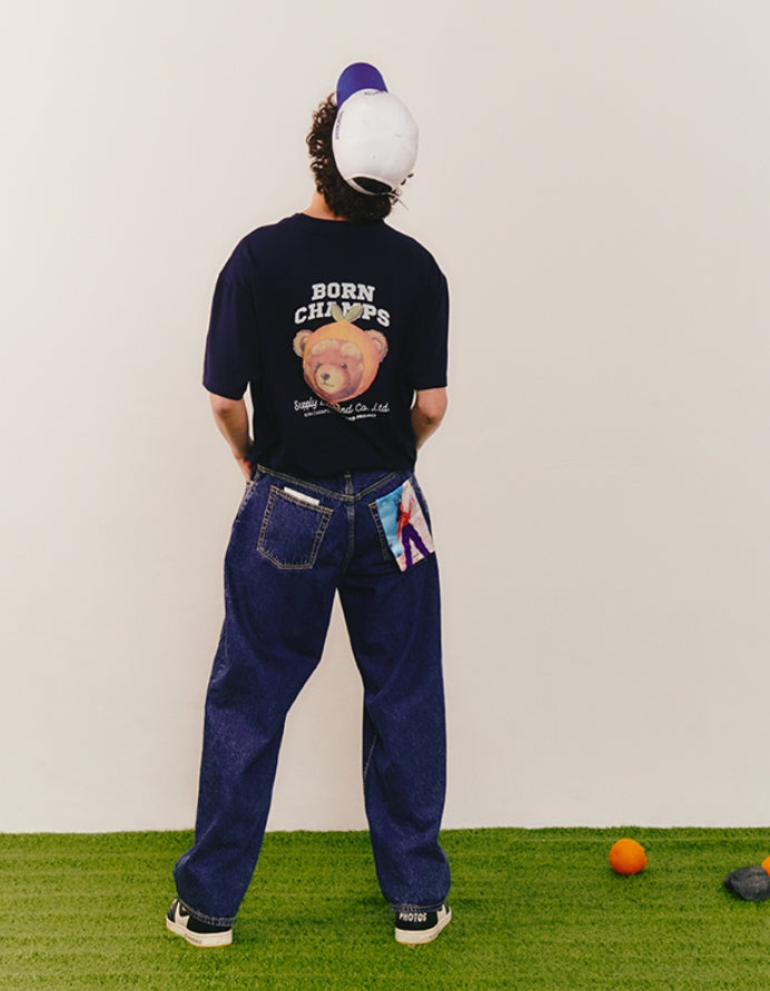 ボーンチャンプス(BORN CHAMPS)  TANGERINE BEAR BALL CAP B21SA15WH