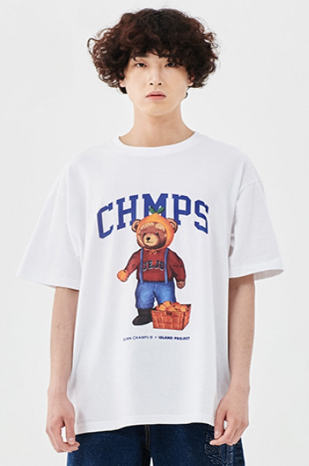 ボーンチャンプス(BORN CHAMPS) TANGERINE BEAR TEE B21ST30WH