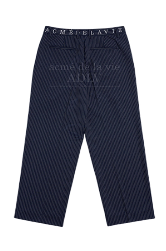 アクメドラビ(acme' de la vie) ADLV LOGO EMBROIDERY WIDE PANTS NAVY