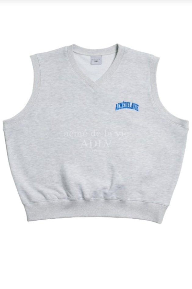 アクメドラビ(acme' de la vie)  ARCH LOGO EMBROIDERY VEST MELANGE