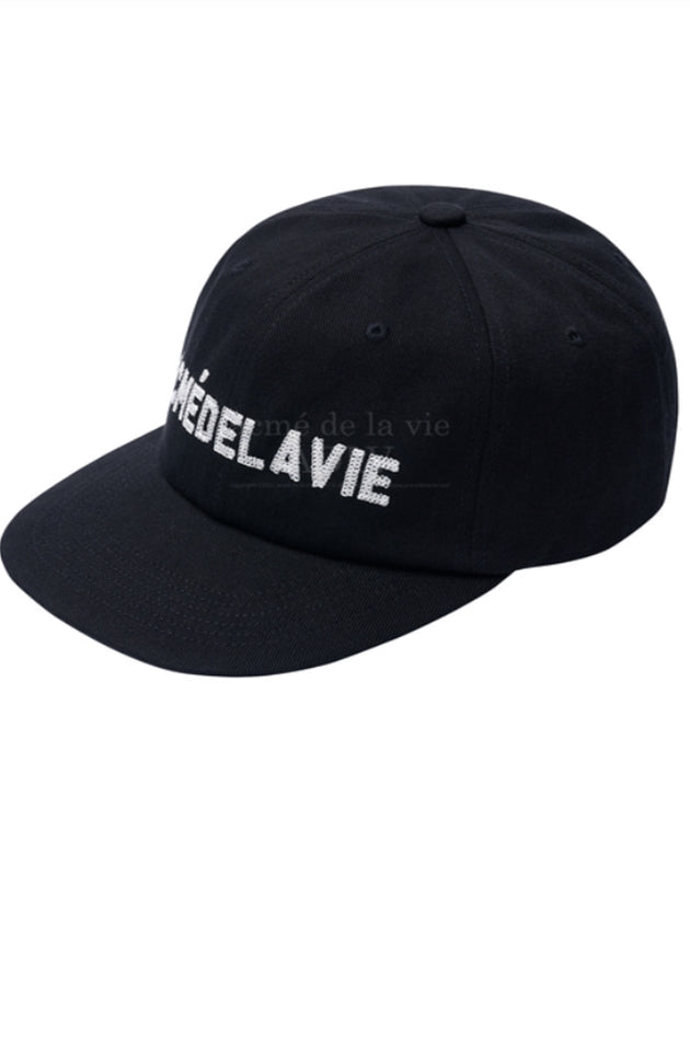 アクメドラビ(acme' de la vie) ADLV STITCH EMBROIDERY BALL CAP BLACK