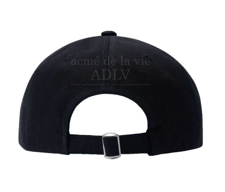 アクメドラビ(acme' de la vie) ADLV STITCH EMBROIDERY BALL CAP BLACK