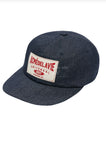 アクメドラビ(acme' de la vie)  DENIM LABEL PATCHWORK BALL CAP DEEP BLUE DENIM