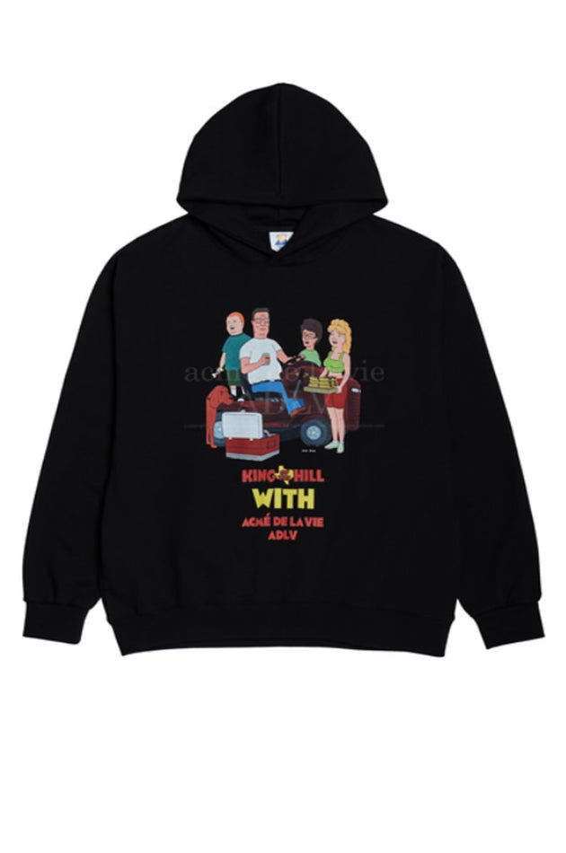 アクメドラビ(acme' de la vie)  BACKYARD FAMILY - BLACK HOODIE