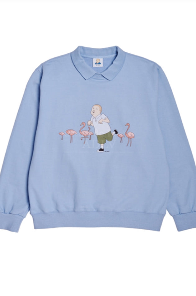 アクメドラビ(acme' de la vie)  FLAMINGO BOBBY HILL - LIGHT PURPLE SWEATSHIRT
