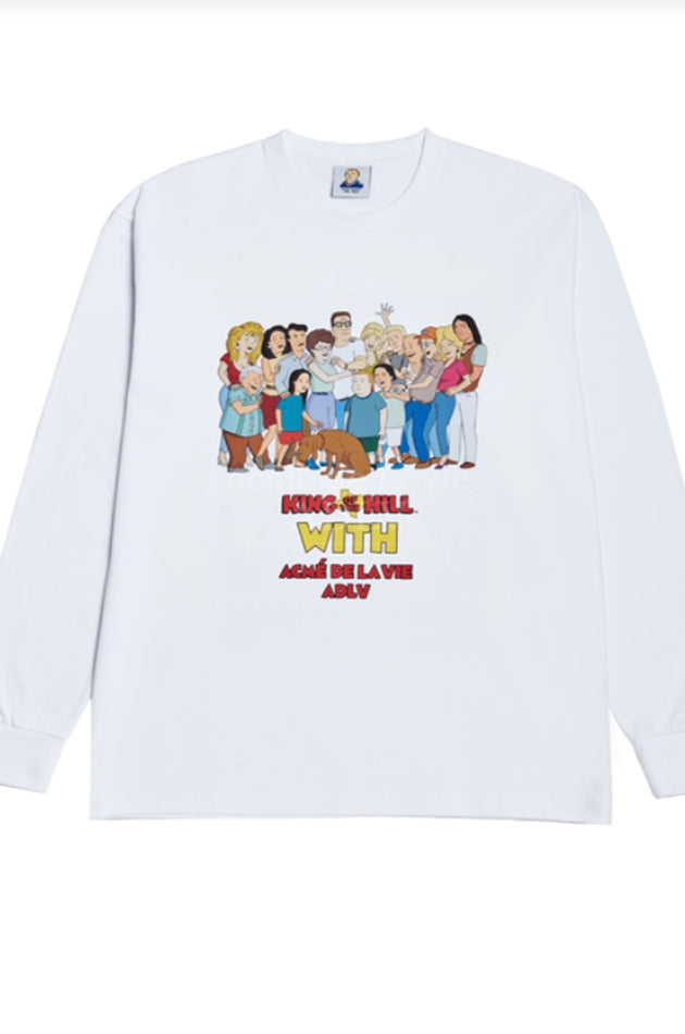 アクメドラビ(acme' de la vie)   HILL FAMILY - WHITE LONG SLEEVE T-SHIRT