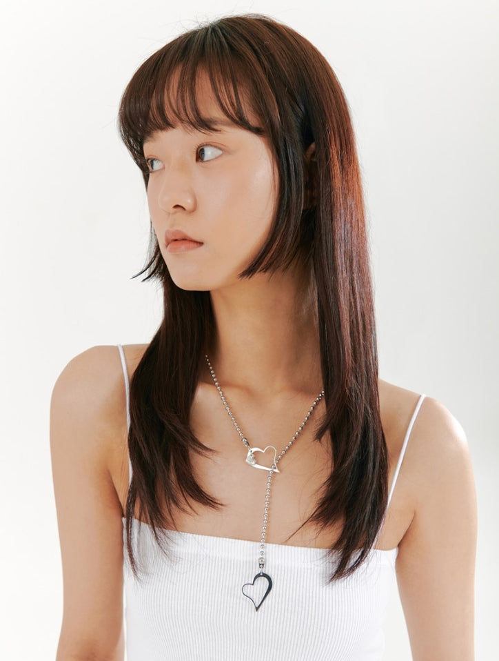 オルモストブルー(Almost Blue) DOUBLE HEART NECKLACE