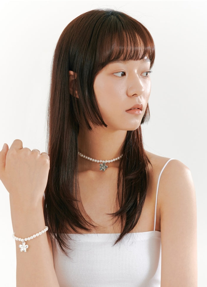 オルモストブルー(Almost Blue)  SMILE FLOWER PEARL CHOKER