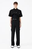イーエスシースタジオ(ESC STUDIO) Stud slacks (black)