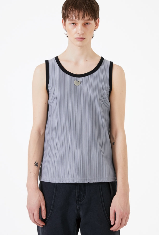 イーエスシースタジオ(ESC STUDIO) Pleats sleeveless (grey)