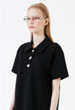 イーエスシースタジオ(ESC STUDIO)  Button polo shirt (black)
