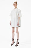 イーエスシースタジオ(ESC STUDIO) Lace pad oversize shirt (white)