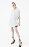 イーエスシースタジオ(ESC STUDIO) Lace pad oversize shirt (white)