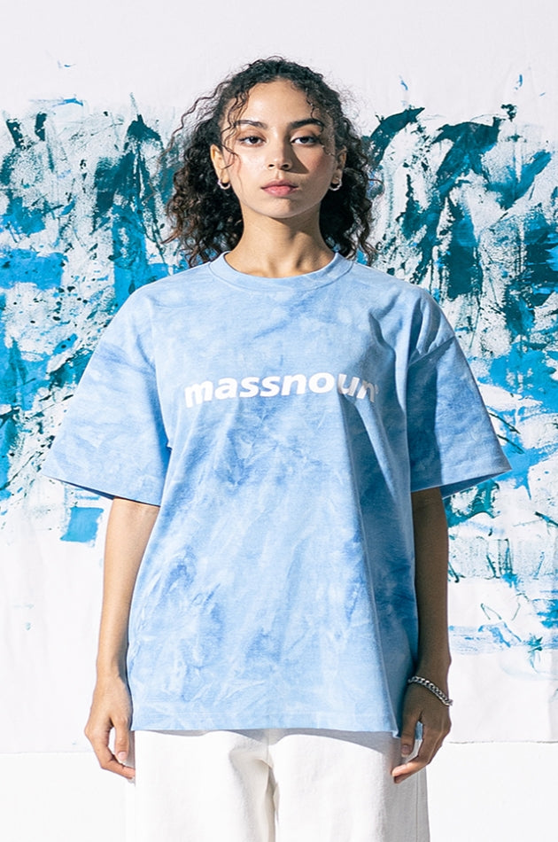 マスノウン(MASSNOUN)  SL LOGO TIE-DYE REGULAR FIT T-SHIRTS MUOTS007-BL