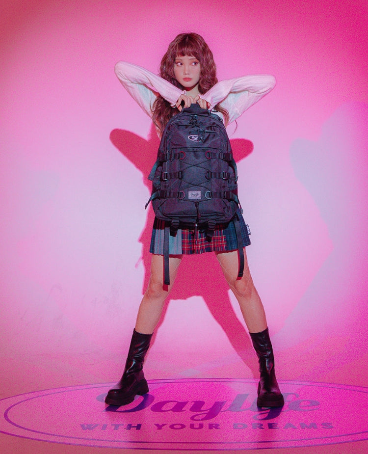 デイライフ(Daylife)  2021 DAYLIFE DOUBLE STRING BACKPACK (BLACK)