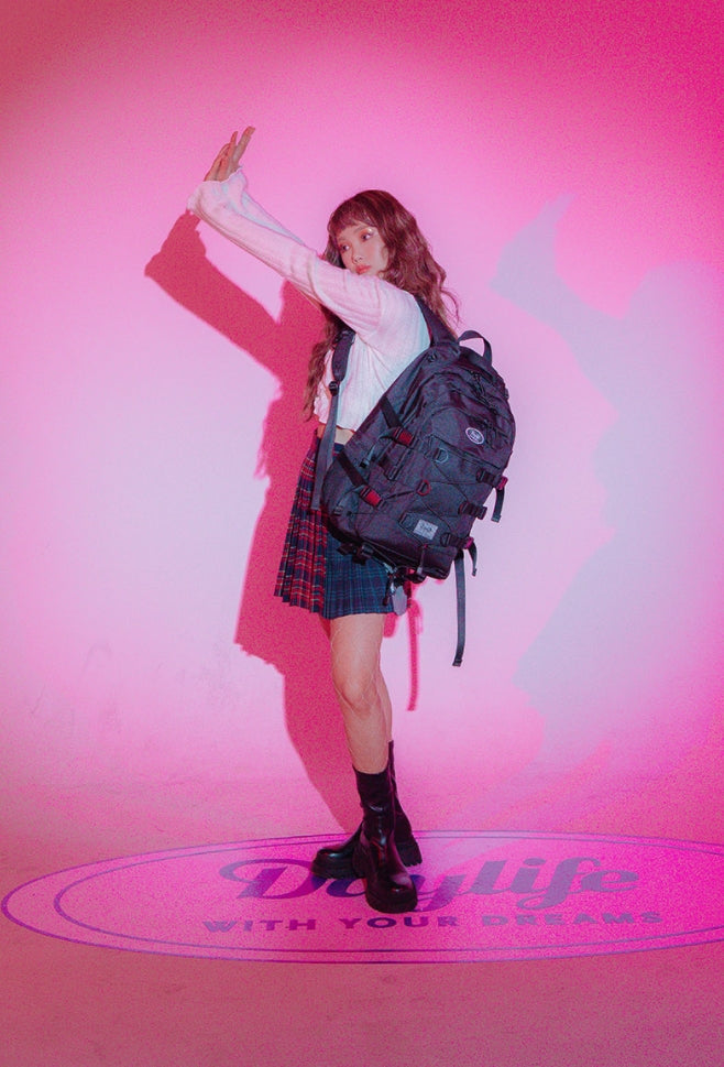 デイライフ(Daylife) 2021 DAYLIFE DOUBLE STRING BACKPACK (BLACK 