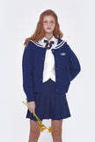 デイライフ(Daylife)  DAYLIFE SAILOR KNIT CARDGAN (NAVY)