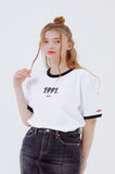 デイライフ(Daylife)  DAYLIFE 1991 POINT COLOR T-SHIRTS (WHITE/BLACK)