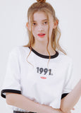 デイライフ(Daylife)  DAYLIFE 1991 POINT COLOR T-SHIRTS (WHITE/BLACK)