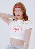 デイライフ(Daylife)  DAYLIFE STAY YOUTH CROP T-SHIRTS (WHITE)