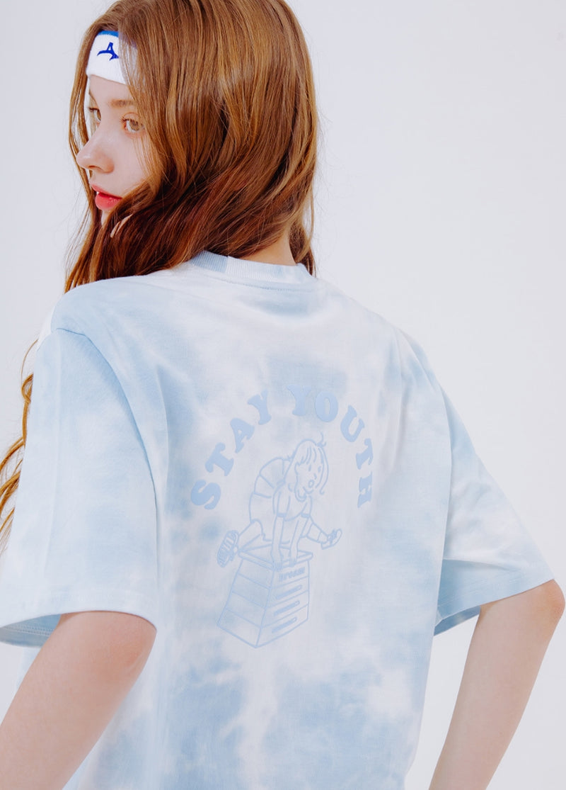 デイライフ(Daylife)  DAYLIFE JUMPING FRAME GIRL T-SHIRTS (BLUE)