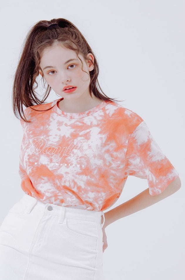 デイライフ(Daylife)  DAYLIFE TIEDYE T-SHIRTS (PINK)