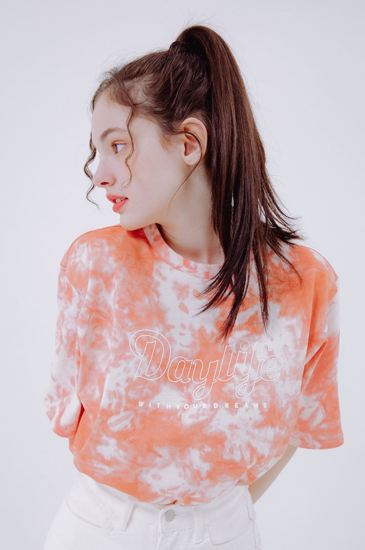 デイライフ(Daylife)  DAYLIFE TIEDYE T-SHIRTS (PINK)