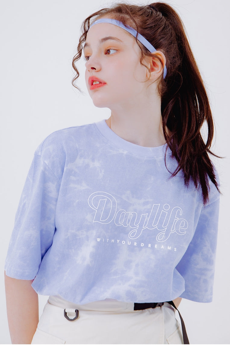 デイライフ(Daylife)  DAYLIFE TIEDYE T-SHIRTS (PURPLE)