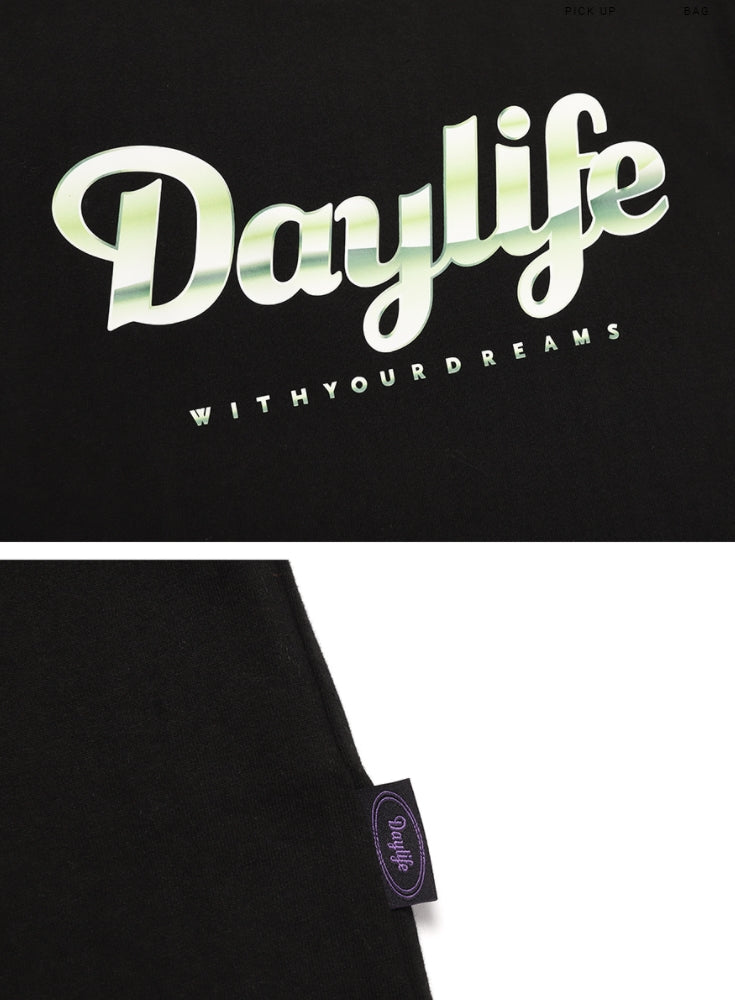 デイライフ(Daylife)  DAYLIFE WAVE GRAPHIC T-SHIRTS (BLACK)