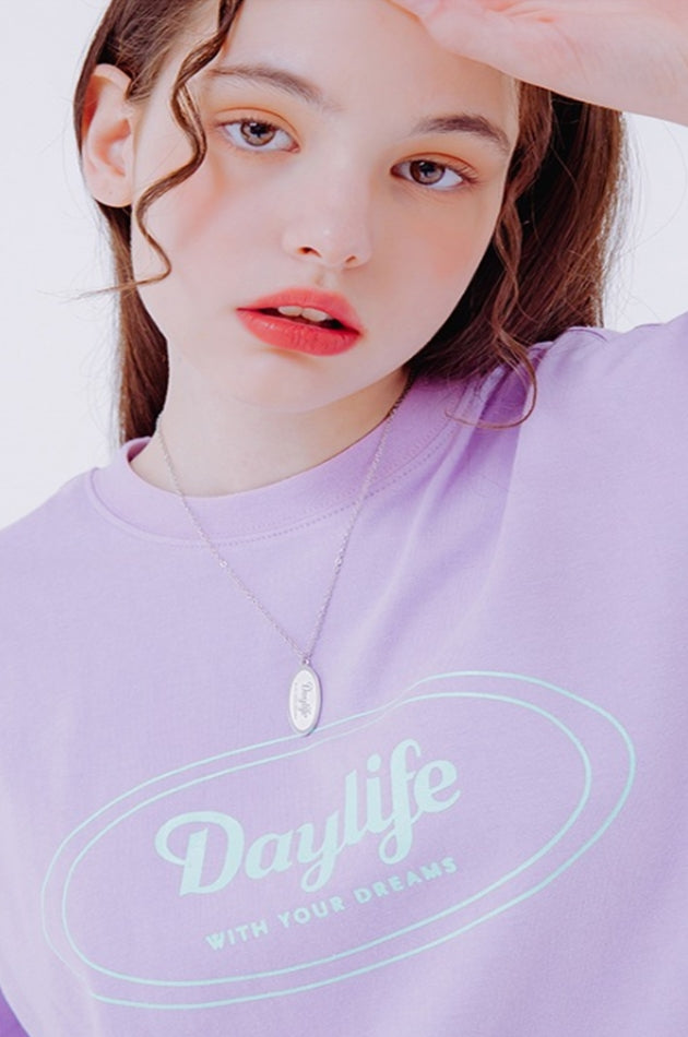 デイライフ(Daylife)  DAYLIFE SIGNATURE LOGO T-SHIRTS (PURPLE)