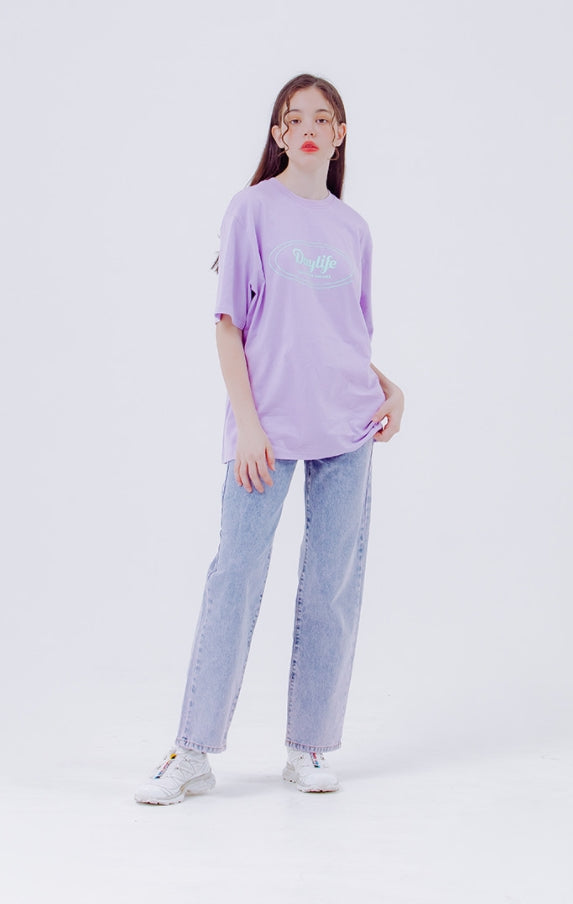 デイライフ(Daylife)  DAYLIFE SIGNATURE LOGO T-SHIRTS (PURPLE)