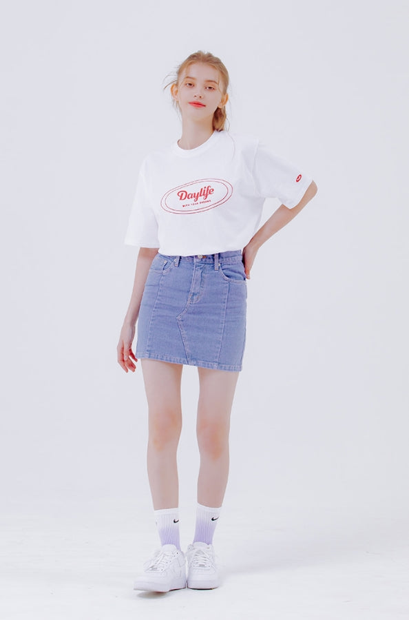 デイライフ(Daylife)  DAYLIFE SIGNATURE LOGO T-SHIRTS (WHITE)