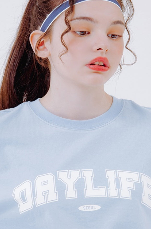 デイライフ(Daylife)  DAYLIFE ARCH LOGO T-SHIRTS (BLUE)