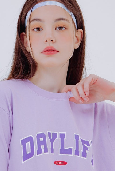 デイライフ(Daylife)  DAYLIFE ARCH LOGO T-SHIRTS (PURPLE)