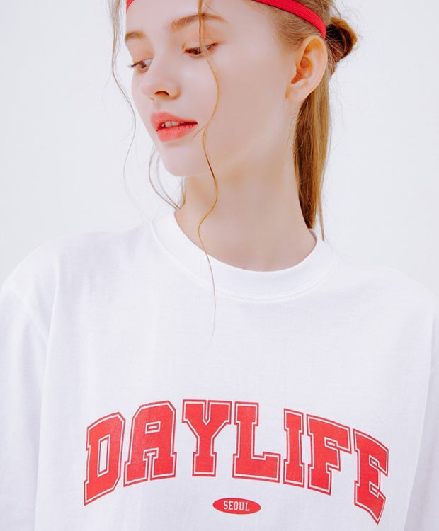 デイライフ(Daylife)  DAYLIFE ARCH LOGO T-SHIRTS (WHITE)