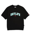 デイライフ(Daylife)  DAYLIFE ARCH LOGO SWEAT T-SHIRTS (BLACK/GREEN)