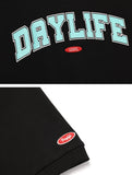 デイライフ(Daylife)  DAYLIFE ARCH LOGO SWEAT T-SHIRTS (BLACK/GREEN)