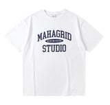 mahagrid (マハグリッド) COLLEGE LOGO TEE [WHITE]