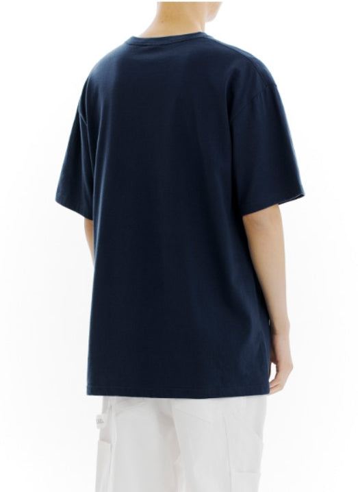 mahagrid (マハグリッド)  COLLEGE LOGO TEE [NAVY]