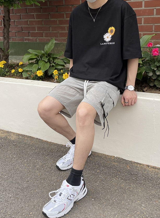 ランベルシオ(LANG VERSIO) 310 Flower Print Short-sleeved T-shirt