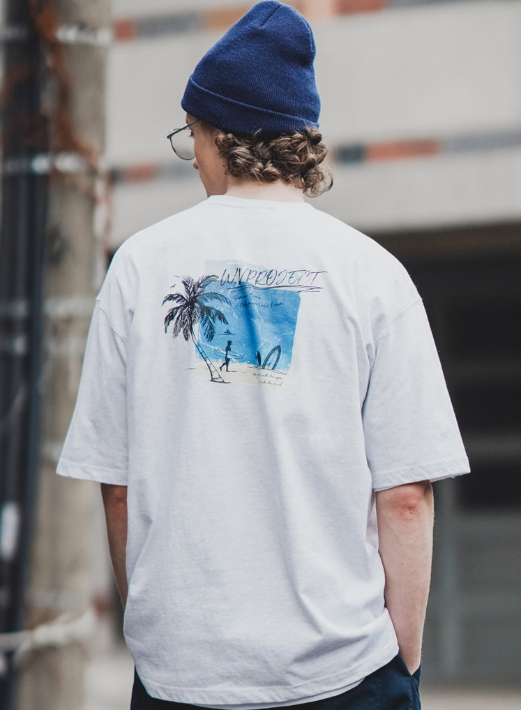 ダブルユーブイプロジェクト(WV PROJECT) SUMMER DAYS SHORT SLEEVE (WHITE OATMEAL) MJST7499